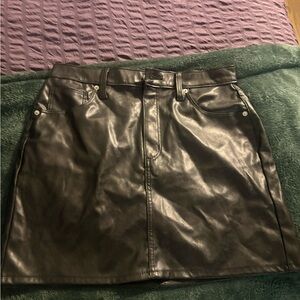 Universal Thread Shiny Black Mini Skirt